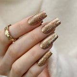 Slowianka Gel Polish 528 Amber Hug - colour shown on manicured nails