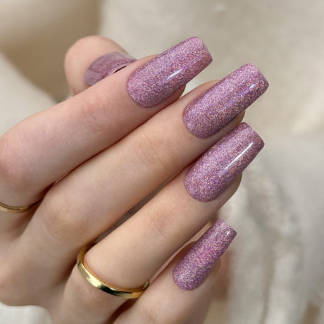 Slowianka Gel Polish 530 Metallic Romance - colour shown on manicured nails