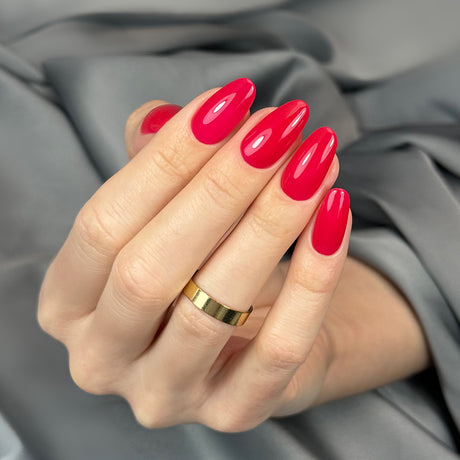 Slowianka Gel Polish 537 Cherry Boom - colour shown on manicured nails