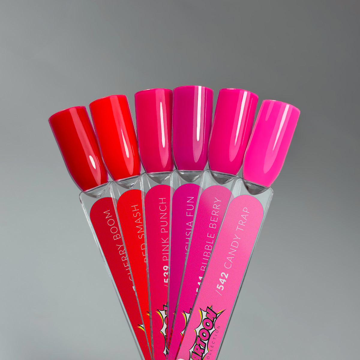 Slowianka Gel Polish 538 Red Smash - product colour and packaging on a dark background