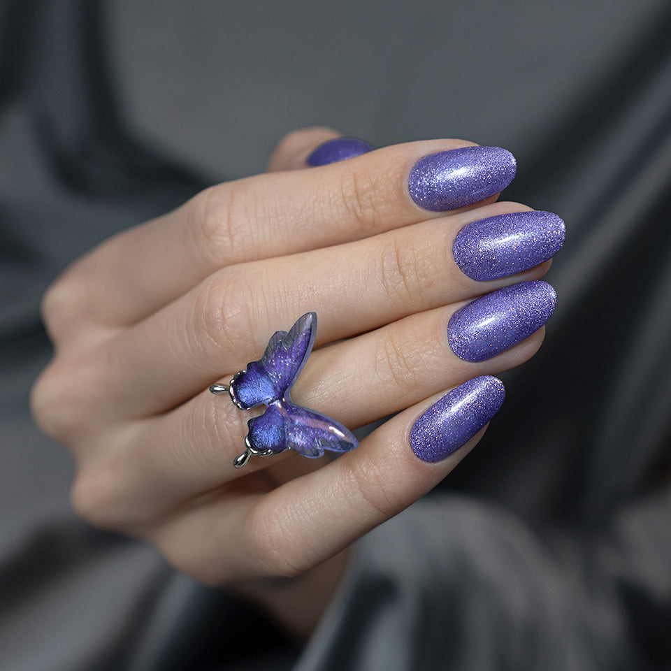 Slowianka Gel Polish 545 Moonfly - colour shown on manicured nails