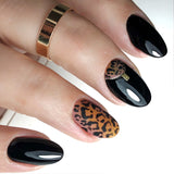 Slowianka Gel Polish Carbon Black 777 - colour shown on manicured nails