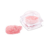 Slowianka Lychee Coral Sand Powder Dust - colour shown on manicured nails