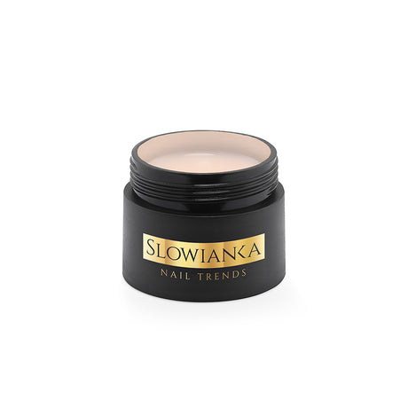 Slowianka Milky Beige Cover Builder Gel - Ideal Thixotropic - colour shown on manicured nails
