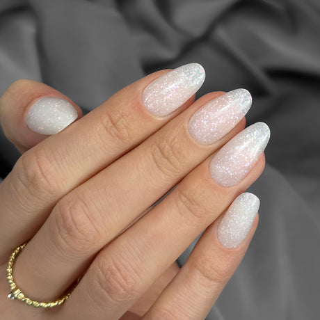 Slowianka Milky Holo Cover Builder Gel - Ideal Thixotropic - colour shown on manicured nails