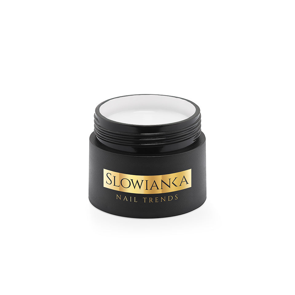 Slowianka Milky Marshmallow Cover Builder Gel - Ideal Thixotropic - colour shown on manicured nails