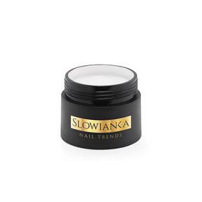 Slowianka Milky Marshmallow Cover Builder Gel - Ideal Thixotropic - colour shown on manicured nails