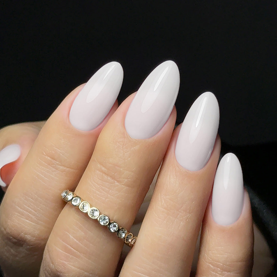 Slowianka Milky Marshmallow Cover Builder Gel - Ideal Thixotropic - colour shown on manicured nails