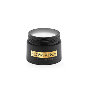 Slowianka Milky Mascarpone Half Cover Builder Gel - Ideal Thixotropic - colour shown on manicured nails