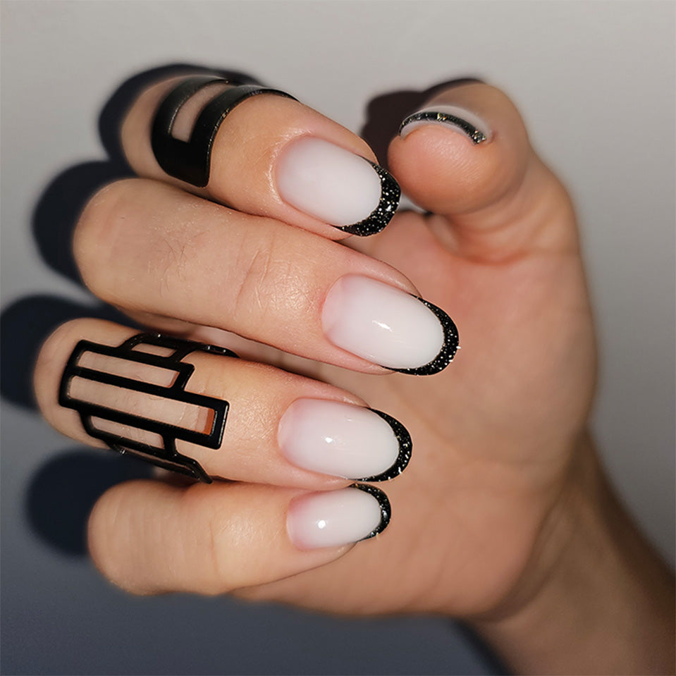 Slowianka Milky Mascarpone Half Cover Builder Gel - Ideal Thixotropic - colour shown on manicured nails