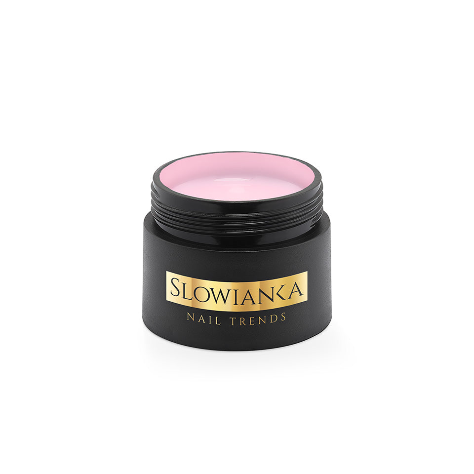 Slowianka Milky Pink Cover Builder Gel - Ideal Thixotropic - colour shown on manicured nails
