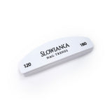 Slowianka Mini Nail Buffer 120/180 - arranged with the included components on a white background