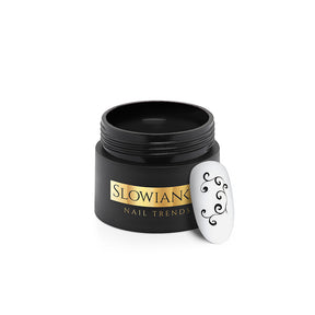 Slowianka Multiart Gel 2 Darkly Black - colour shown on manicured nails
