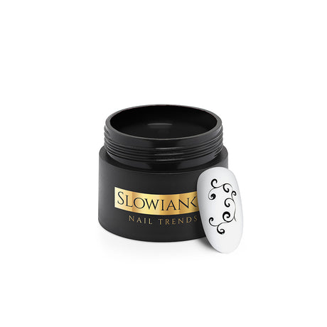 Slowianka Multiart Gel 2 Darkly Black - colour shown on manicured nails