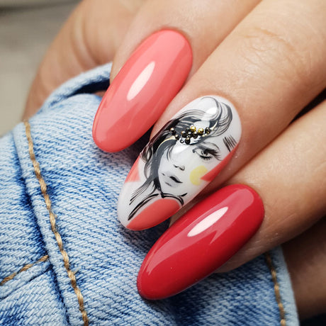 Slowianka Multiart Gel 2 Darkly Black - colour shown on manicured nails