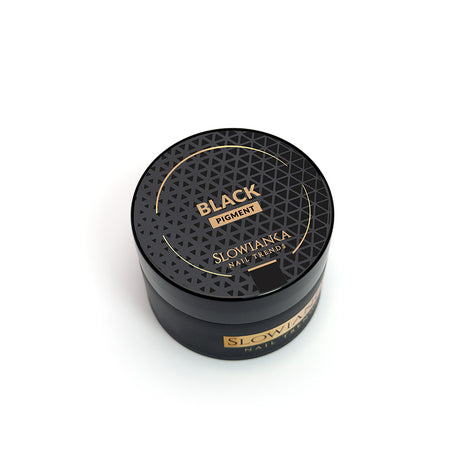 Slowianka Nail Art Pigment Black - colour shown on manicured nails