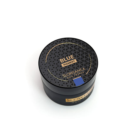 Slowianka Nail Art Pigment Blue - colour shown on manicured nails