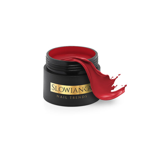 Slowianka Nail Art Pigment Red - colour shown on manicured nails