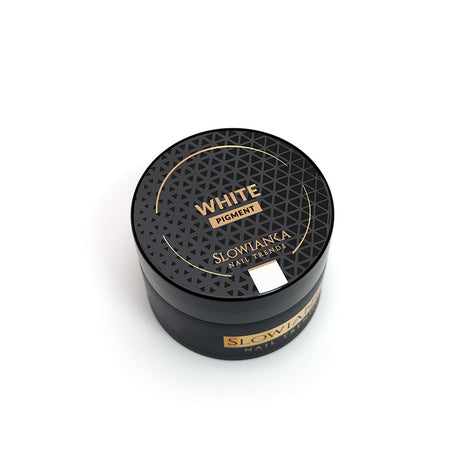 Slowianka Nail Art Pigment White - colour shown on manicured nails
