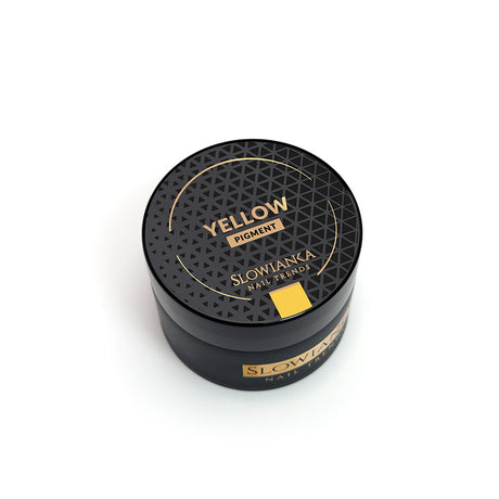 Slowianka Nail Art Pigment Yellow - colour shown on manicured nails