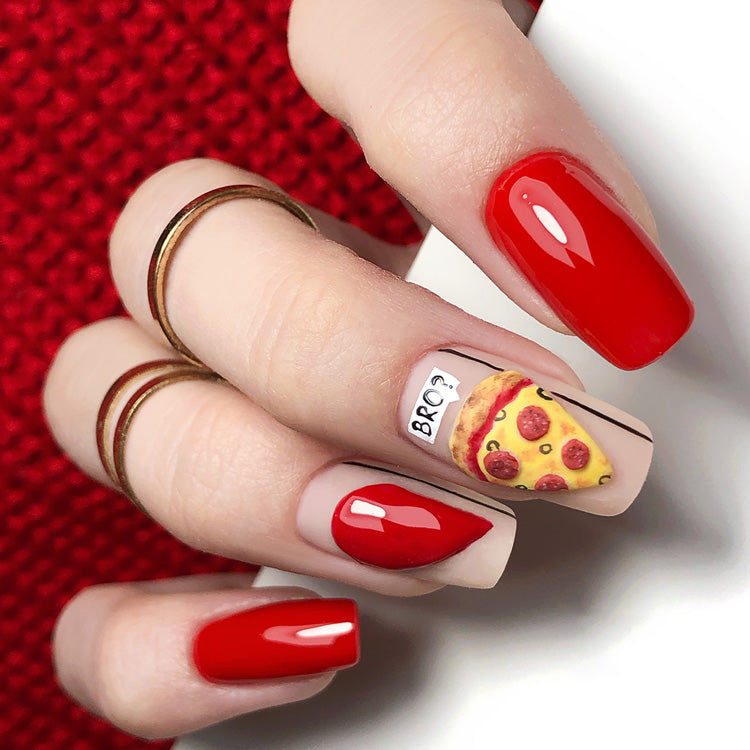 Slowianka Nail Art Pigment Yellow - colour shown on manicured nails