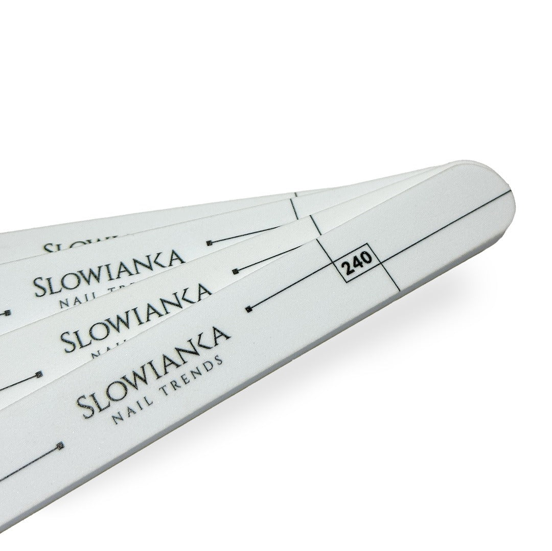 Slowianka Nail Buffer Disposable Strips Set 240 - isolated on a white background