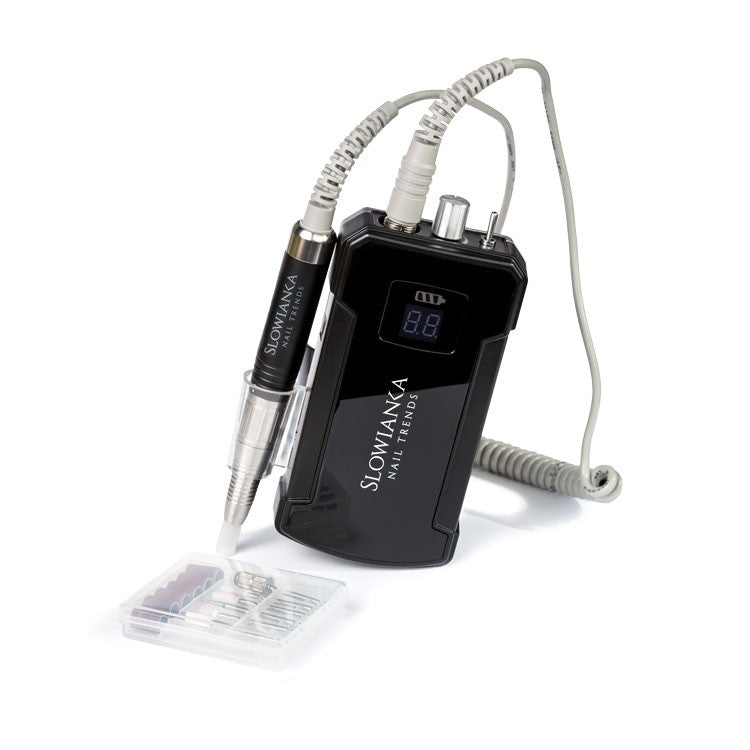 Slowianka Nail Drill Machine Black - nail drill equipment isolated on a white background
