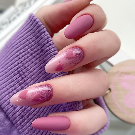 Slowianka Natural Cover Base 309 Blush - colour shown on manicured nails