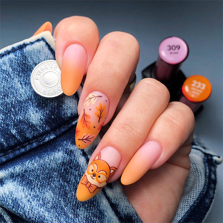 Slowianka Natural Cover Base 309 Blush - colour shown on manicured nails