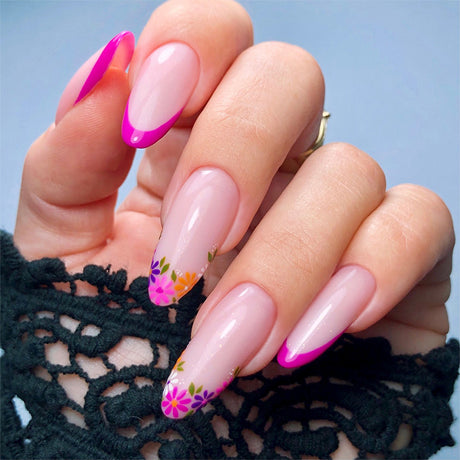 Slowianka Natural Cover Base 311 Sunrise - colour shown on manicured nails