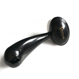 Slowianka Penguin Dusting Brush Black - colour shown on manicured nails