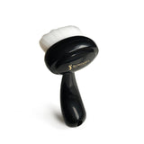 Slowianka Penguin Dusting Brush Black - colour shown on manicured nails
