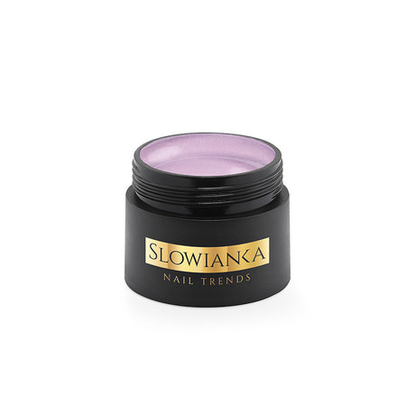 Slowianka Pinky Holo Cover Builder Gel - Ideal Thixotropic - colour shown on manicured nails