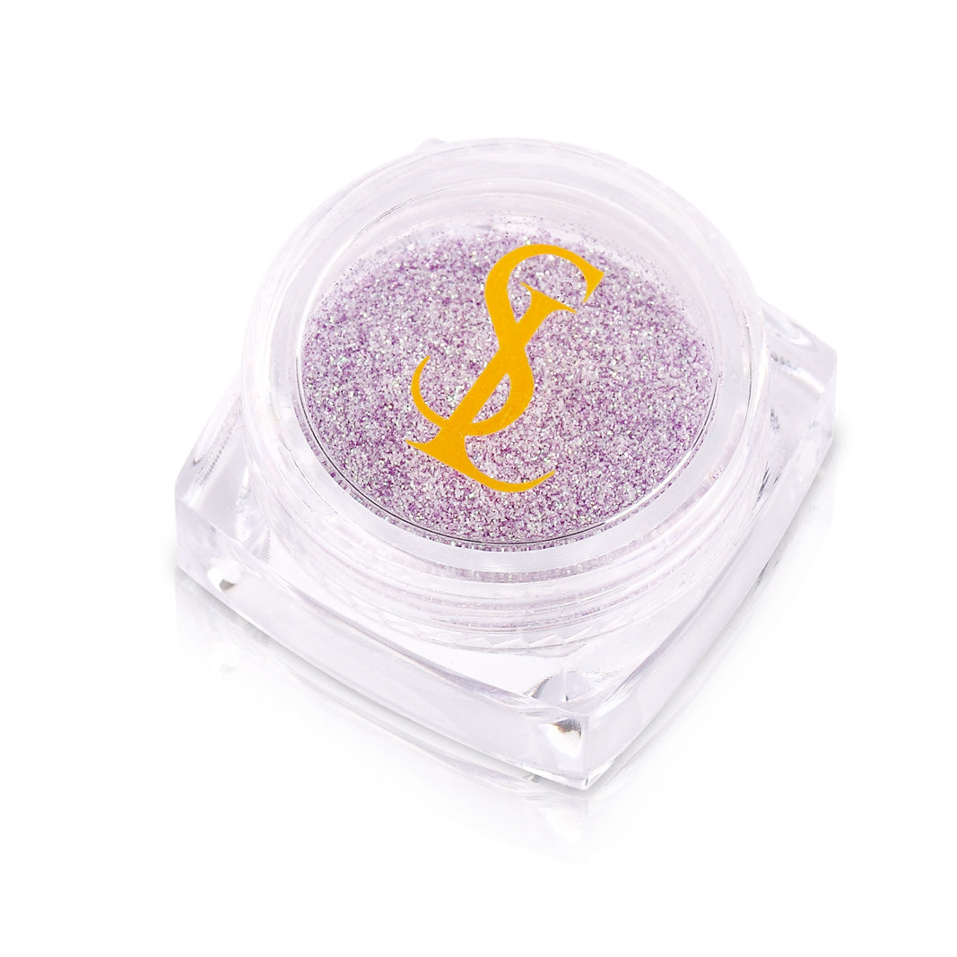 Slowianka Purple Sand Powder Dust - product and colour sample arranged on a white background