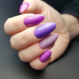 Slowianka Purple Sand Powder Dust - colour shown on manicured nails