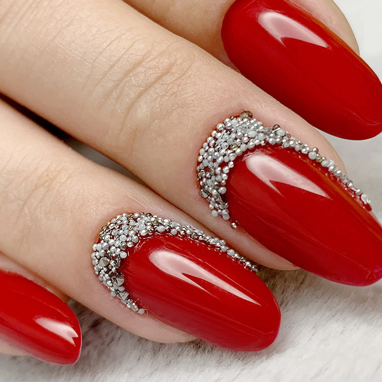 Slowianka Silver Mix Crystals 03 - colour shown on manicured nails