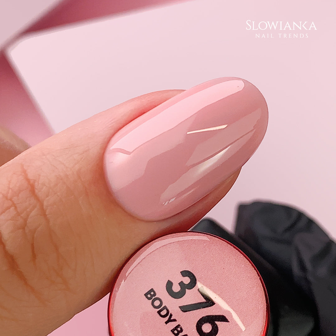 Slowianka Strong Cover Base 376 Body Base - colour shown on manicured nails