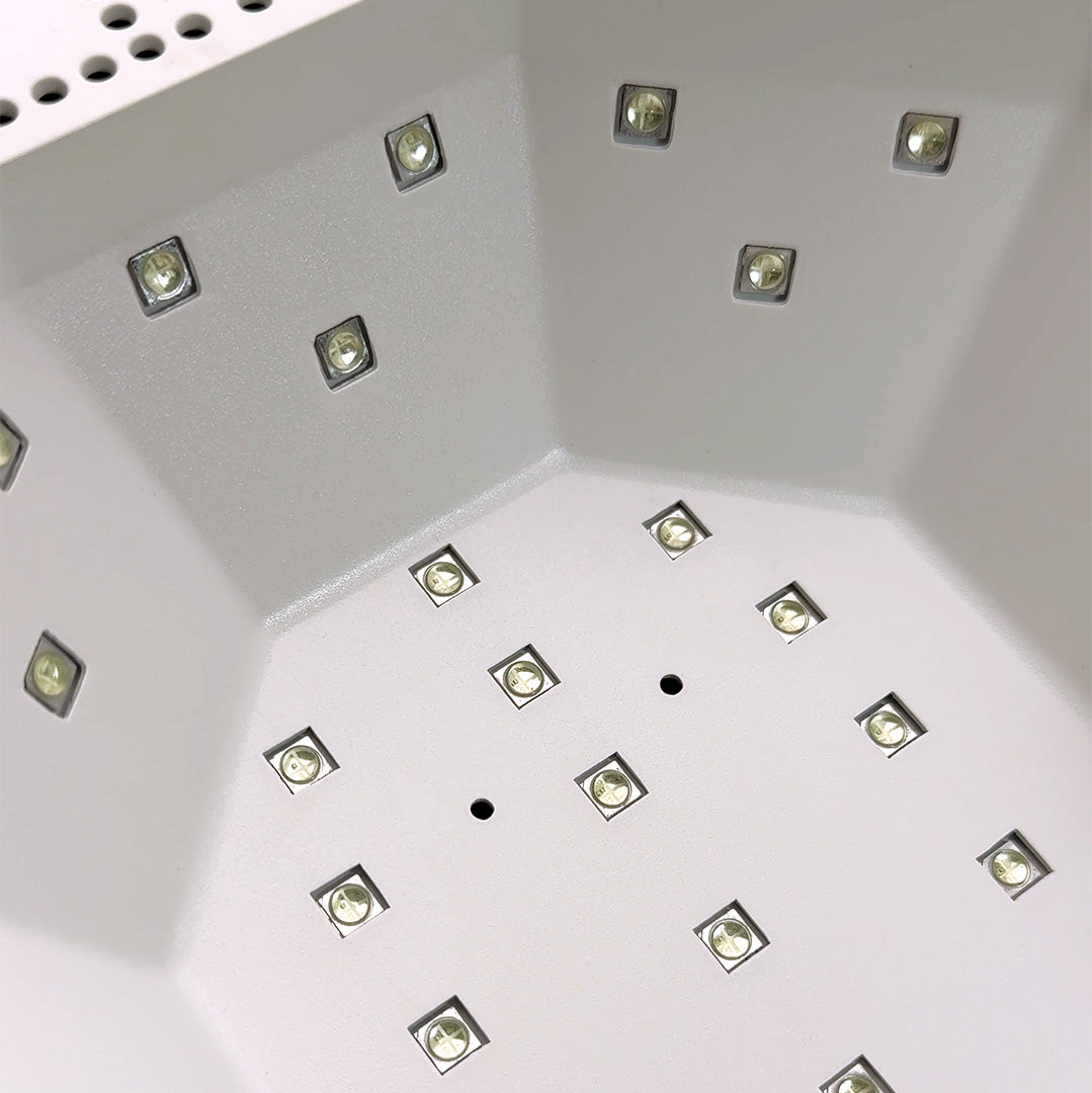 Slowianka Sun Power UV LED Nail Lamp 48W - close-up showing controls and working components