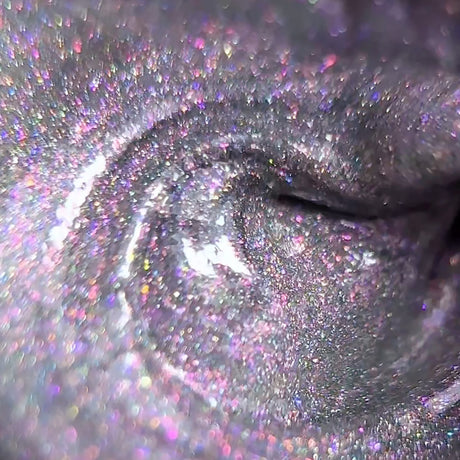 Slowianka Tiny Pink Holo Decoration Powder Dust - product colour and packaging on a dark background