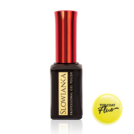 Slowianka Top Coat Fluo - colour shown on manicured nails