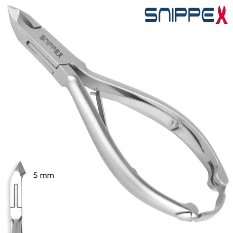 Snippex Cuticle Nippers 11cm With 5mm Jaw - dimensions and measurements shown