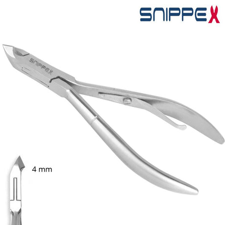 Snippex Cuticle Nippers 12cm With 4mm Jaw - stainless-steel nippers with the cutting jaws visible on a white background