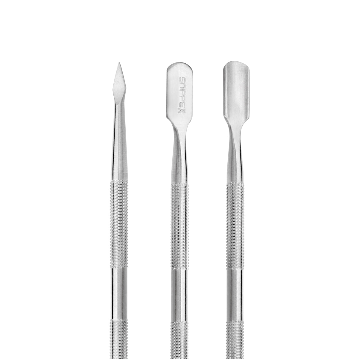 Snippex PS57 Professional Nail Cuticle Pusher 12.6 cm - stainless-steel cuticle pusher with the working tip visible on a white background