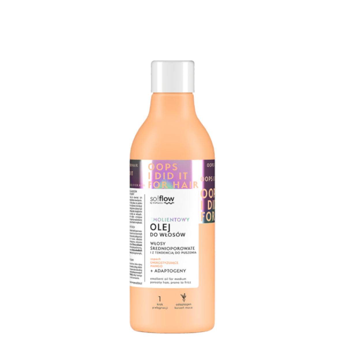 So!Flow Emollient Oil Medium Porosity Hair Oiling Treatment - arranged with the included components on a white background