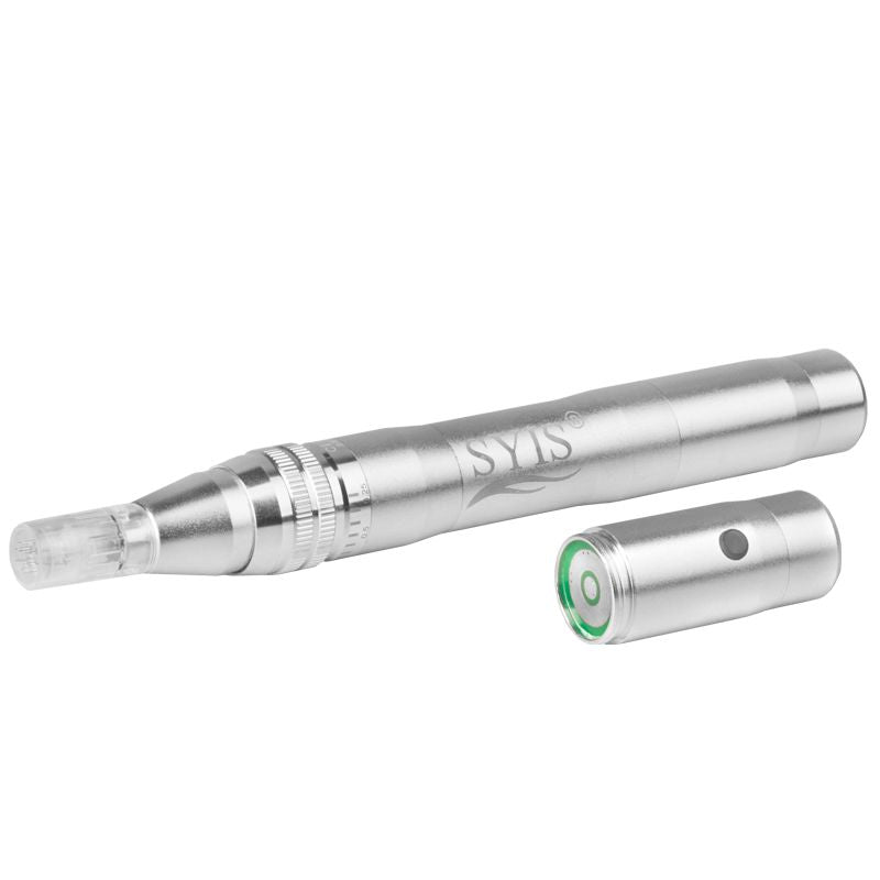 Syis 05 Microneedling Pen Silver - microneedling pen isolated on a white background