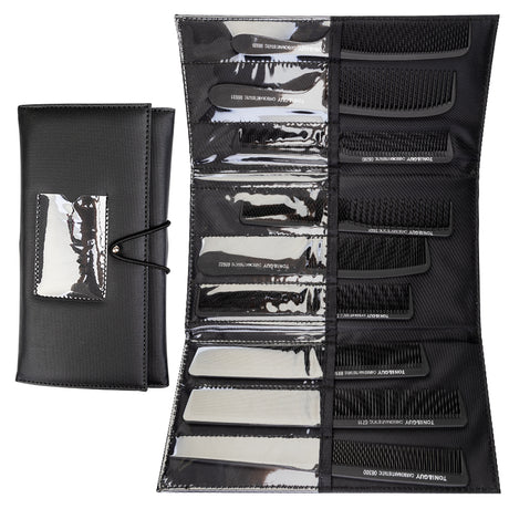 Toni&Guy Carbon Combs Set N-20 9pcs - isolated on a white background