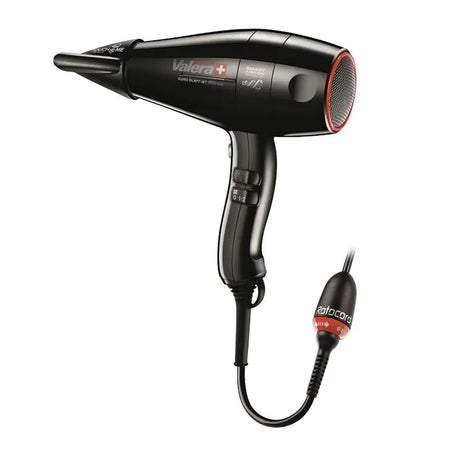 Valera 8500 Ionic Rotocord Hair Dryer Black - styling tool shown on a white background