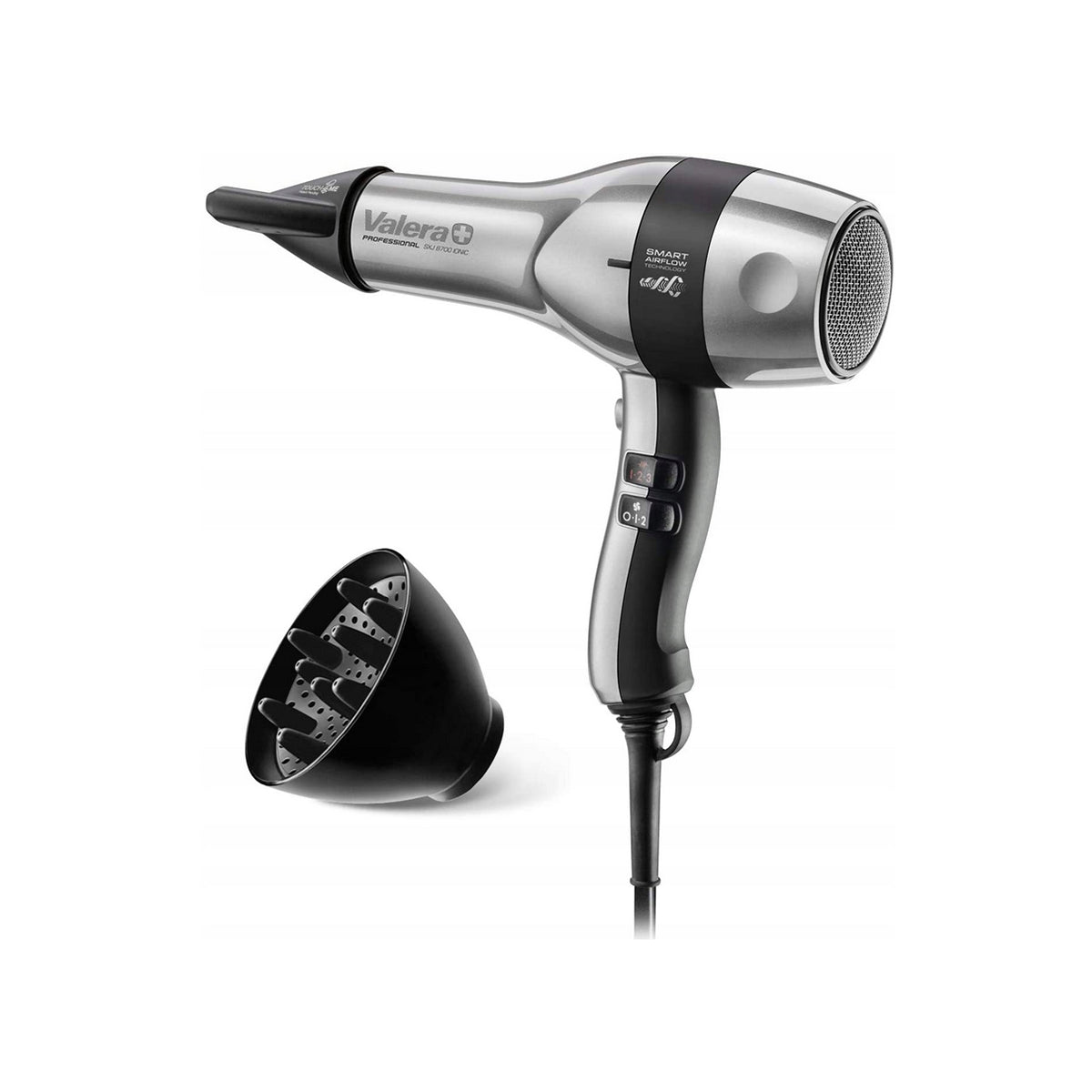 Valera Silent Jet 8700 Ionic Rotocord Hair Dryer 2400W - styling tool shown on a white background