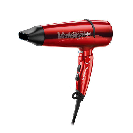 Valera Swiss Light 5400 Fold-Away Ionic Hair Dryer Red - styling tool shown on a white background