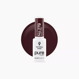 Victoria Vynn Pure Vegan Creamy Hybrid 279 Berry Dark gel polish bottle with smoky plum colour swatch